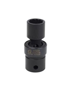SUN216ZUM image(2) - SUNEX 1/2" Dr 16mm 12 Point Deep Universal Impact socket