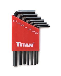 TIT12727 image(0) - TITAN 7-PC SAE SHORT HEX KEY SET