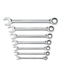 KDT9317 image(1) - GearWrench 7 Piece 72-Tooth 12 Point Ratcheting Combination SAE Wrench Set