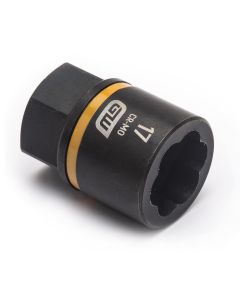 KDT84773 image(0) - GearWrench 3/8 Inch Drive Bolt Biter Impact Extraction Socket 17mm