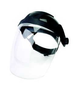 Sellstrom Sellstrom - Face Shield - DP4 Series - 9" x 12.125" x 0.060" Window - Clear AF - Ratcheting Headgear - with Chin Guard