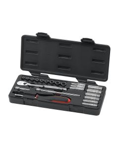 KDT80325 image(0) - GearWrench 22 Piece 1/4 Inch Drive 6 & 12 Point Standard & Deep SAE Mechanics Tool Set