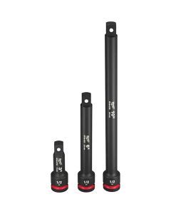 MLW49-66-6715 image(1) - Milwaukee Tool 3PC SHOCKWAVE Impact Duty  1/2"Drive Extension Set