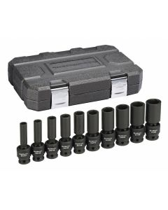 GearWrench 10 Piece 1/2 Inch Drive 6 Point Deep Universal Impact SAE Socket Set