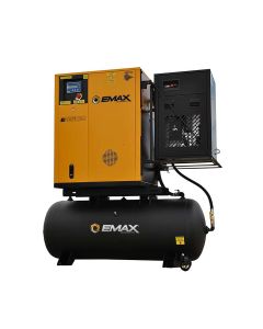 EMXERVK100001 image(0) - Emax Compressor Complete Rotary VFD Package 10hp 1PH 120 Gal Tank w/58CFM Air Dryer