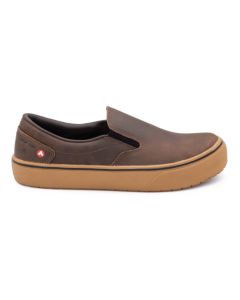 FSIAW7002-11.5D image(1) - Airwalk AIRWALK - VENICE - Men's Leather Slip On - CT|EH|SF|SR - Buffalo Crazy Horse / Gum - Size: 11.5 - D - (Regular)