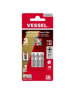 Vessel NECK TORSION Insert Bit PH2x25.4 3PC. (Card)
