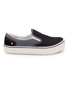 FSIAW7003-9D image(0) - Airwalk AIRWALK - VENICE - Men's Canvas Slip On - CT|EH|SF|SR - Black / Castle Rock - Size: 9 - D - (Regular)