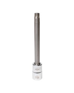 MAY16913 image(0) - Mayhew Mayhew T55 Torx&reg; Long Insert Socket Bit, 1/2-Inch Drive