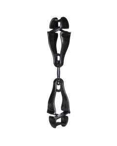 ERG19412 image(1) - Ergodyne 3420 Black Swivel Glove Clip Holder - Dual Clips