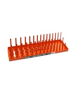 Hansen Global 3/8" Metric 3-Row Socket Tray - Orange