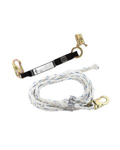 SRWV84088050 image(0) - PeakWorks PeakWorks - Standard Vertical Lifeline, 5/8" Rope - 50 FT - Snap Hook and Back Splice / Rope Grab