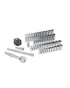 KDT80300P image(0) - GearWrench 51 Piece 1/4 Inch Drive 6 Point 120XP Standard & Deep SAE/Metric Mechanics Tool Set