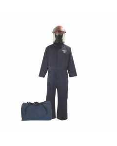 OBRTCG30-CKE-NB-3X image(0) - Oberon Bag Kit - Arc Flash - 30 Cal TCG&trade; - Comes With Coveralls, Hard Cap, Face Shield, Balaclava & Storage Bucket - Color: Navy Blue - Size: 3XL