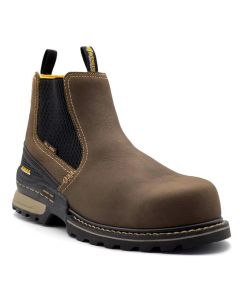 FSIA8720-10M image(0) - Avenger A-MAX DOZER Chelsea Series - Men's High Top Boots - Composite - CT|EH|SR|WP  - Brown - Size: 10M