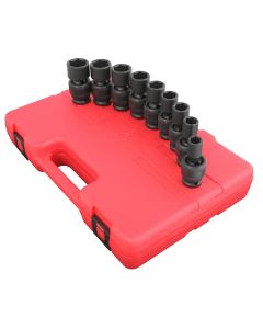 SUN2657 image(1) - SUNEX SOCKET SET IMPACT 1/2IN. DRIVE 9 PC UNIV STD SAE