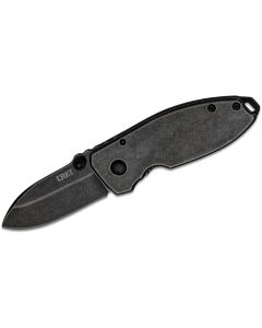 CRK2490KS image(0) - CRKT (Columbia River Knife) Squid Black Folding EDC Pocket Knife -Black Stonewash