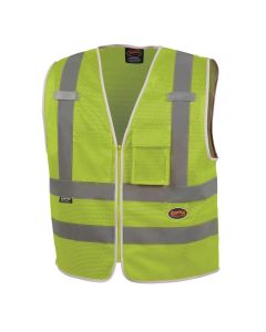 Pioneer Pioneer - Mesh 8-Pocket Safety Vest - Hi-Vis Yellow/Green - Size 4XL