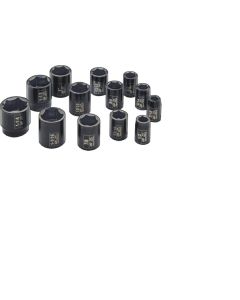 Ingersoll Rand 1/2" Drive Hex SAE Impact Socket Set, 13-Piece