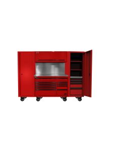 HOMRDCTS10201 image(0) - Homak Manufacturing 102" RS PRO CTS Combo, Solid BS, Red
