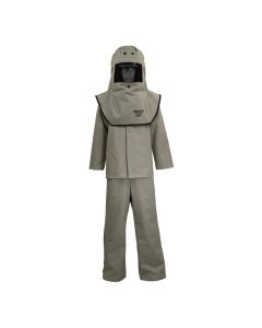 OBRFRTC4B-XL image(0) - Oberon Suit Kit - Arc Flash - 40 Cal CAT&trade;  - Comes with Hood, Coat and Bib Coveralls - Color: Khaki - Size: XL