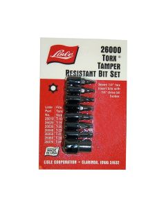 LIS26000 image(1) - Lisle TORX TAMPERPROOF BIT SET 8 PC.1/4IN.DR HOLDER