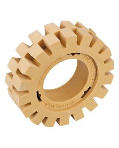 Dynabrade 4" (102 mm) Dia. x 1-1/4" (32 mm) Wide Beige Rubber Eraser Wheel