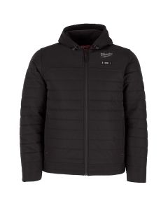 MLWM102B-21S image(0) - Milwaukee Tool M12 Heated Axis Hooded Jacket Kit with Hexon Heat Technology, S - Black