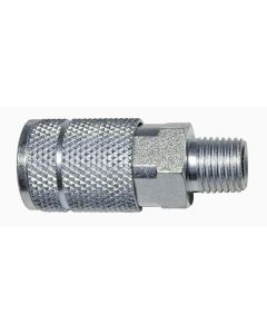 Amflo 1/4" Coupler with 3/8 Male Threads Automotive T Style- Pack of 10