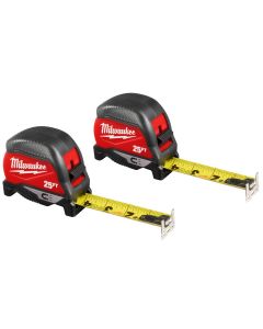MLW48-22-1025MG image(0) - Milwaukee Tool 25Ft Magnetic Tape - 2 Pack
