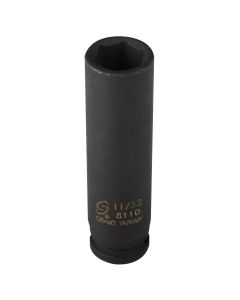 SUN811D image(1) - SUNEX SOC 11/32 1/4D IMP 6PT DP BLK
