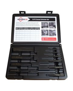 MAY37345 image(1) - Mayhew 10-PC SCREW AND PIPE EXTRACTOR SET