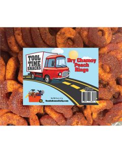 THS689107-963175 image(0) - Tender Heifer Snack Co. 8oz Dry Chamoy Gummy Peach Rings