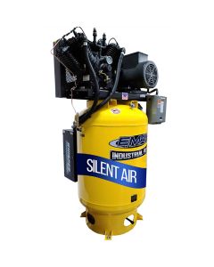EMXESP10V120Y3 image(0) - Emax Compressor Industrial Plus 10 HP 3 PH 120 GALLON VERTICAL WITH AIR SILENCER-With 3CYL Pressure Lube Pump