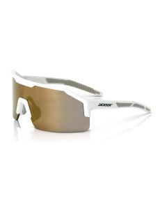 JCK60010 image(0) - Jackson Safety  Safety Glasses - MAXVIEW Series - Gold Mirror Lens - White Frame - Hardcoat Anti-Scratch