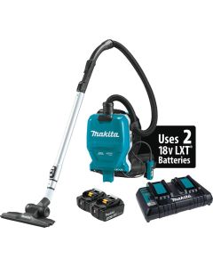 MAKXCV09PT image(0) - 18V X2 (36V) LXT&reg; Lith-Ion Brushless Cordless 1/2 Gallon HEPA Filter Backpack Dry Vacuum Kit (5.0Ah)