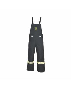 Oberon Bib Overalls - Arc Flash - 75 Cal TCG&trade; - With Leg Zippers - Color: Black - Size: 2XL