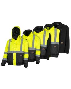 SRWV1134460U-2XL image(1) - Pioneer 5 in 1 Waterproof Insulted Jacket - Color:  Hi-Vis Yellow / Black  - Size: 2XL
