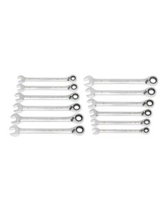 KDT86627 image(1) - GearWrench 12 Piece 90-Tooth 12 Point Metric Reversible Ratcheting Wrench Set