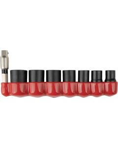 MAKE-01694 image(0) - Impact XPS&reg; 8 Pc. 1/4" Drive 6-Point Metric Impact Socket Set w/ Standard Socket Adapter