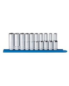 GearWrench 10 Piece 1/2 Inch Drive 6 Point Deep Metric Socket Set