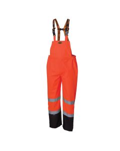 SRWV1200451U-2XL image(0) - Pioneer Pioneer - 300D Ripstop Waterproof Safety Bib Pant - Hi-Vis Orange - Size 2XL