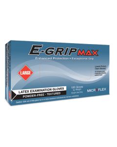 MFXL922 image(2) - Microflex E-GRIPMAX PF LATEX EXAM GLOVES BOX/100 MEDIUM