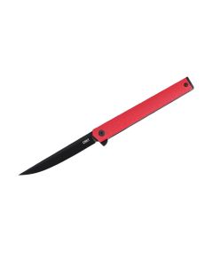 CRKT (Columbia River Knife) CEO Flipper Folding EDC Pocket Knife with Black Blade - Red