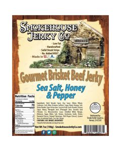Tender Heifer Snack Co. Sea Salt Honey And Pepper Brisket Beef Jerky 7 Ounce