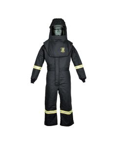 OBRTCG4A-L image(0) - Oberon Suit Kit - Arc Flash - 40 Cal TCG&trade; - Comes with Hood and Coveralls - Color: Black - Size: Large