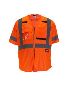 MLW48-73-5146 image(4) - Milwaukee Tool Class 3 High Visibility Orange Safety Vest - L/XL