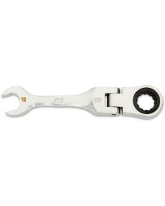 KDT86860 image(0) - GearWrench 10mm 90-Tooth 12 Point Stubby Flex Combination Ratcheting Wrench