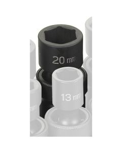 Grey Pneumatic SOC 20MM 1/2D IMP UNIV 6PT