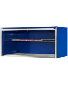 EXTEX5501HCQBLCR image(0) - Extreme Tools EXQ Series 55in W x 30in D Professional Extreme Power Workstation Hutch  Blue w Chrome Handle